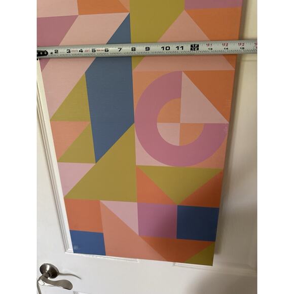 Lot of 4 Canvas Prints Colorful Abstract Sun Geometric Multicolor Decor - Picture 12 of 16